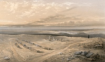 Gravarna i fortet på Cathcarts Hill, av officerarnas fjärde division som föll vid Inkermann av William Crimea Simpson