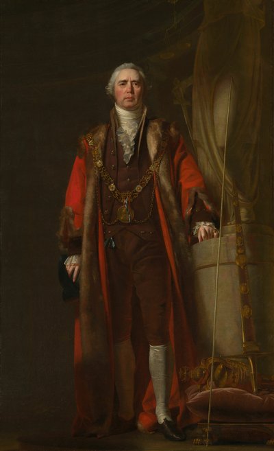 Charles Thorp som överborgmästare i Dublin, ca. 1800. av William Cuming