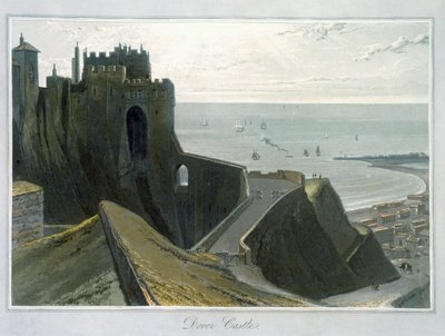 「ドーバー城」、ケント、1823年スウェーデン av William Daniell