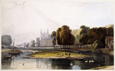 Eton College, från "Select Views of Windsor Castle and Adjacent Scenery", 1831-1835 av William Daniell