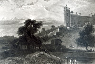 Fatehpur Sikri nära Agra, graverad av R. Brandard (gravyr) av William Daniell