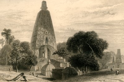 Stora templet i Bode Gyah, 1835. av William Daniell