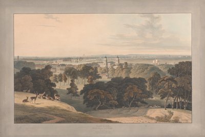 Plansch I: London från Greenwich Park av William Daniell