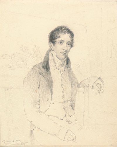 Porträtt av en idrottskonstnär, möjligen W. B. Daniell av William Daniell