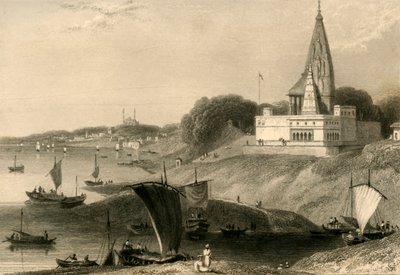 Bernarpagoden, Benares, 1835. av William Daniell