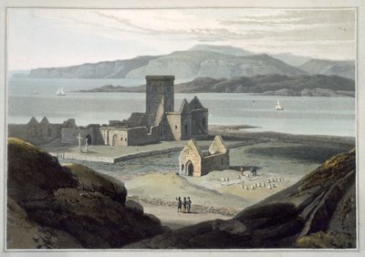 The Cathedral at Iona, från "A Voyage Around Great Britain Undertaken between the Years 1814 and 1825" publicerad 1817 (akvatint) av William Daniell