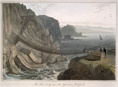 Rope Bridge nära fyren, Holyhead, från 