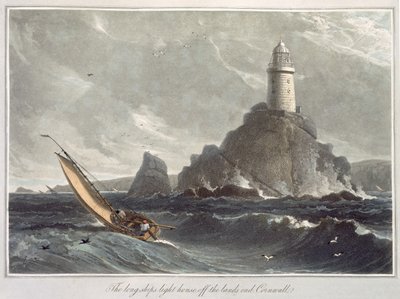 Långskeppsfyren i Lands End, Cornwall, från volym I av 
