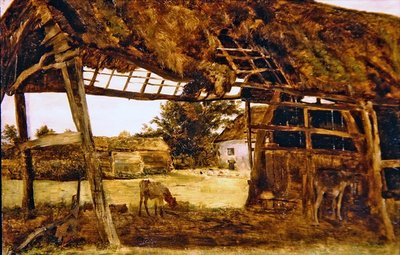 Old Farm Shed (olja ombord) av William Davis
