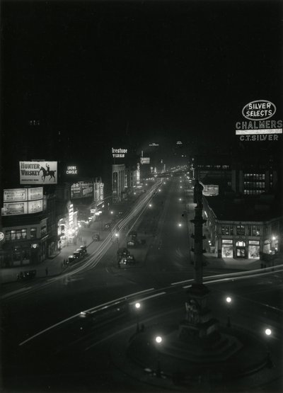 Nattvy i Columbus Circle, ca 1910-21 av William Davis Hassler