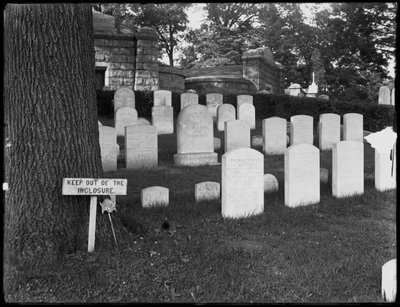 Washington Irvings grav, Sleepy Hollow Cemetery, Tarrytown, N.Y., 8 juli 1914 av William Davis Hassler