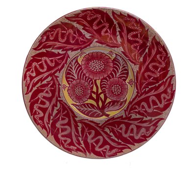 Luster Snake och Daisy Plate av William de Morgan
