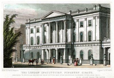 The London Institution, Finsbury Circus, London, 1827. av William Deeble