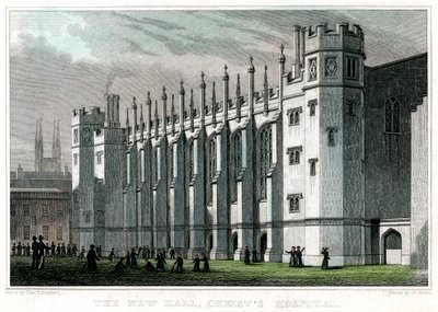 The New Hall, Christs Hospital, London, 1828. av William Deeble