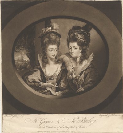 Mrs Gwynne och Mrs Bunbury i Characters of the Merry Wives of Windsor av William Dickinson