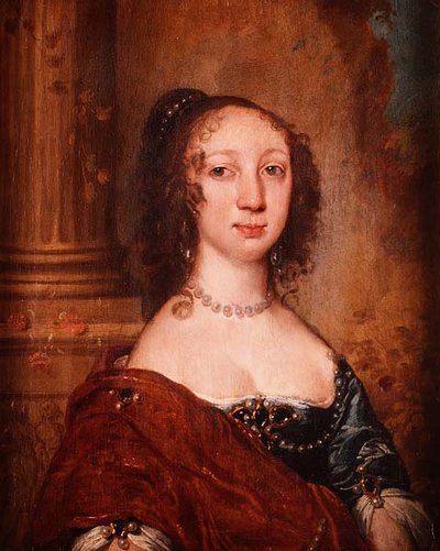 Porträtt av en dam, halvlängd av William Dobson