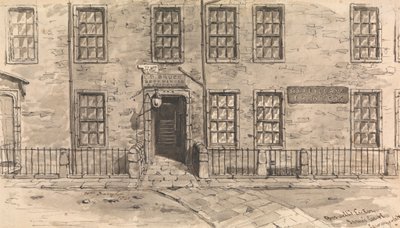 Vy över bokbindare och brevpapper på H&J Pillans Printers av William Douglas
