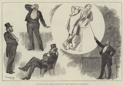 Föreläsning av Mr Harry Furniss om The Humors of Parliament av William Douglas Almond