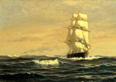 Segelfartyg utanför kusten i Maine, 1876. av William E. Norton