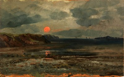 Soluppgång över fiskevatten--Maine av William E. Norton