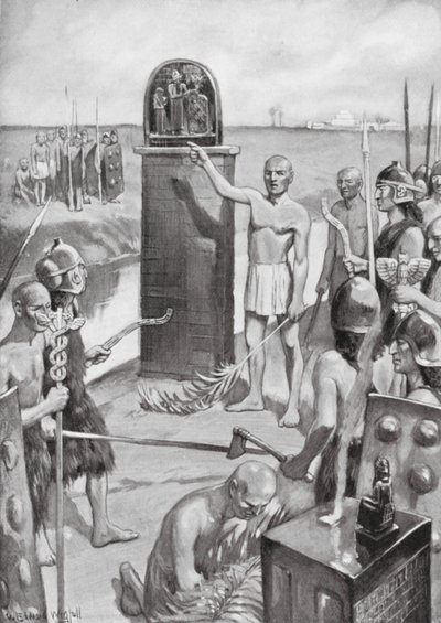 Avgränsning av Lagashs gräns (litografi) av William Edward (after) Wigfull