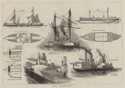 HMS Inflexible av William Edward Atkins