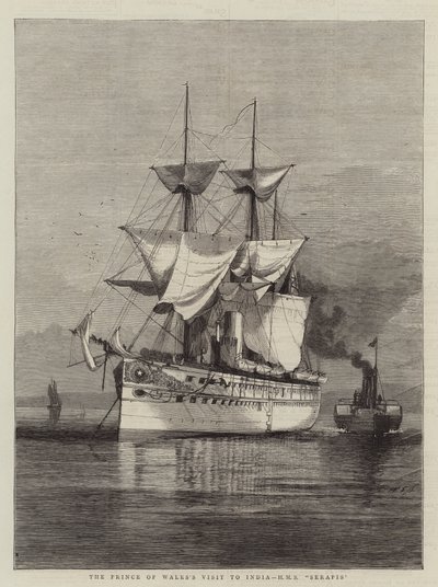 Prinsen av Wales besök i Indien, HMS Serapis av William Edward Atkins