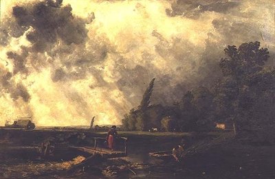 Scen på Medways stränder - en stormig dag av William Edward Dighton