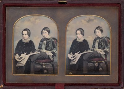 Porträtt av två pojkar, 1850-talet. av William Edward Kilburn