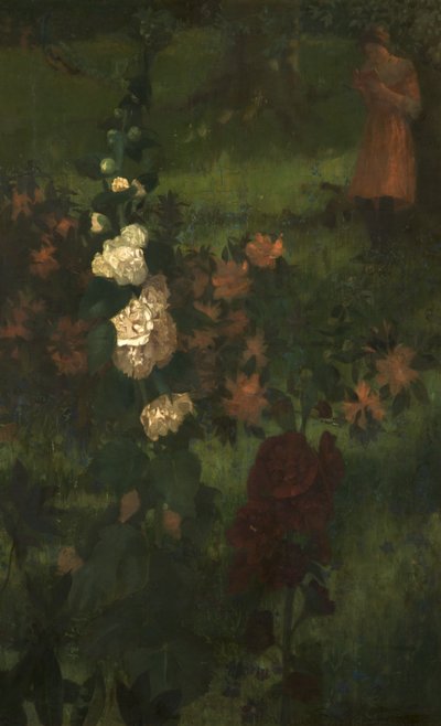 Hollyhocks (En saga) 1890 av William Edward Stott