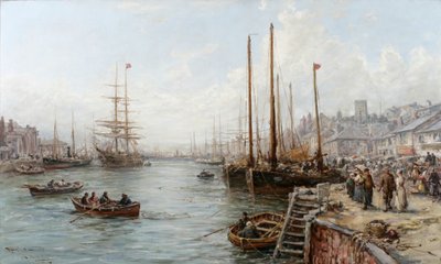Douglas Harbour, Isle of Man av William Edward Webb