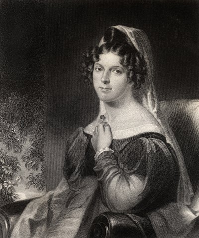 Felicia Dorothea Hemans, na vaneina e W.Holl, mai le 