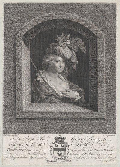 Portrait of Susanna Lunden, sister of Helena Fourment, 1763-66. av William Elliot