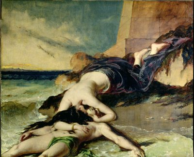 Hero och Leander (olja på duk) av William Etty