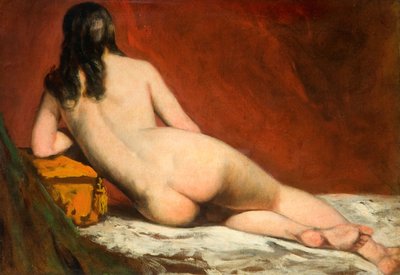 Nakenstudie av en liggande kvinna, 1849. av William Etty