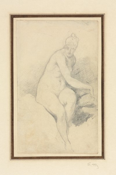 Sittande naken av William Etty
