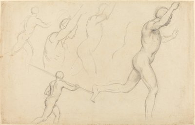 Studier av män som springer av William Etty