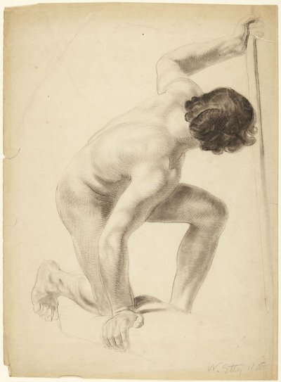 Studie av manlig figur av William Etty