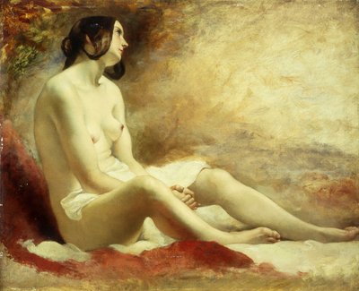 Studie av en draperad naken av William Etty
