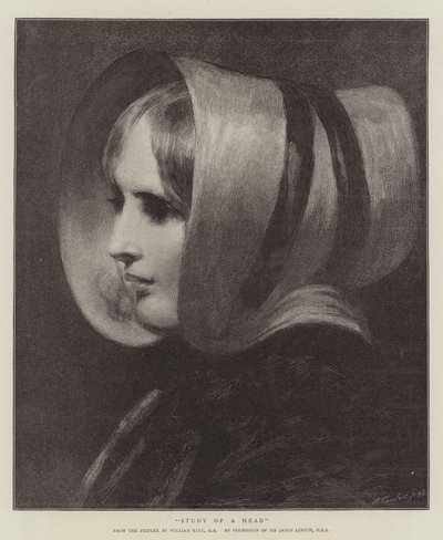 Studie av ett huvud av William Etty