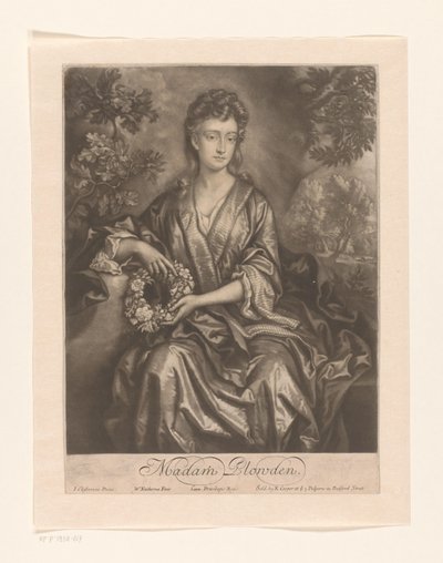 Porträtt av Sarah Chicheley Madam Plowden (titel på objekt) av William Faithorne (I)