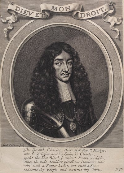 Kung Karl II, 1660-70. av William Faithorne