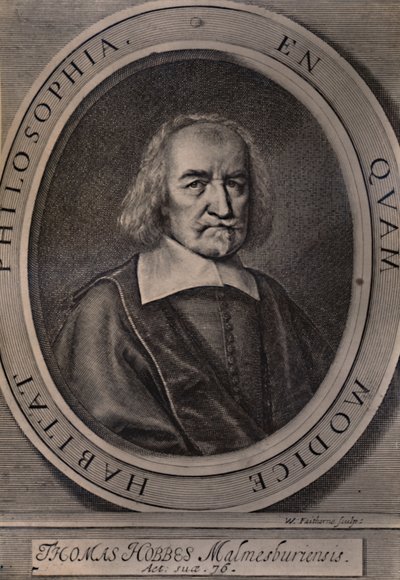 Thomas Hobbes, engelsk filosof, c1668 1894 av William Faithorne
