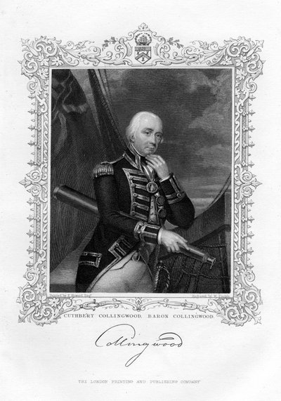Cuthbert Collingwood, 1:e baron Collingwood, brittisk amiral av Royal Navy, 1800-talet. av William Finden