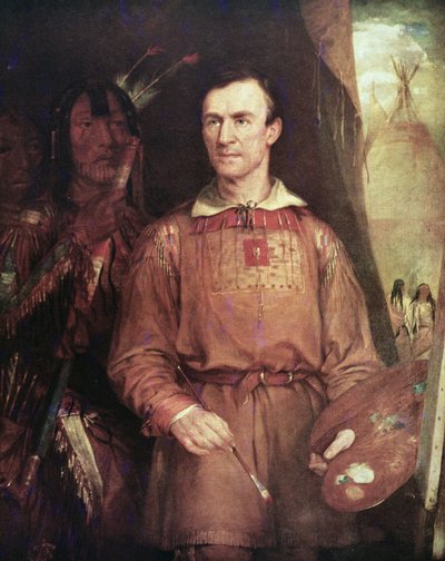George Catlin (1798-1872) 1849 (olja på duk) av William Fisk