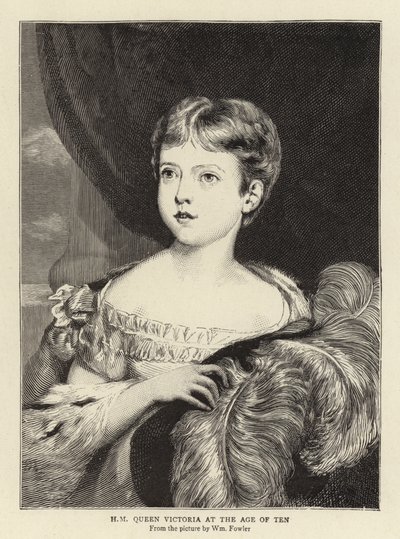 H M Queen Victoria vid tio års ålder av William Fowler