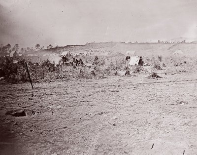 Avlägsen utsikt över Fort Brady, ca. 1865. av William Frank Browne