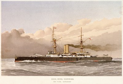 HMS "Royal Sovereign" slagskepp av William Frederick Mitchell