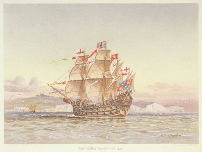 "Den store Harry" (färglitografi) av William Frederick Mitchell