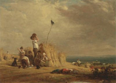 Middagsvila, skörd (olja ombord) av William Frederick Witherington